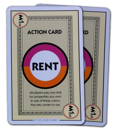 Monopoly Deal Photos: Orange And Pink Rent Card