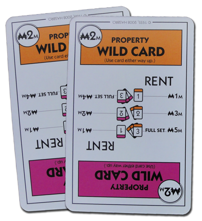 Monopoly Deal Photos: Orange And Pink Wildcard Card