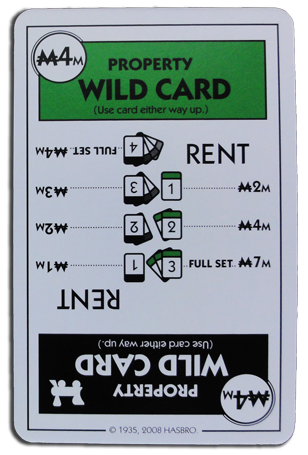Monopoly Deal Photos: Railraod And Green Wildcard Card