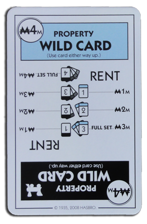 Monopoly Deal Photos: Railraod And Light Blue Wildcard Card