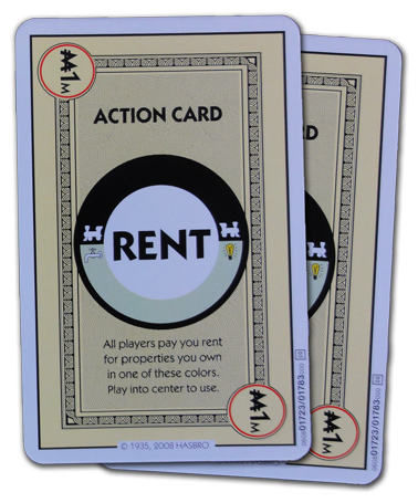 Monopoly Deal Photos: Railroad And Utility Rent Card