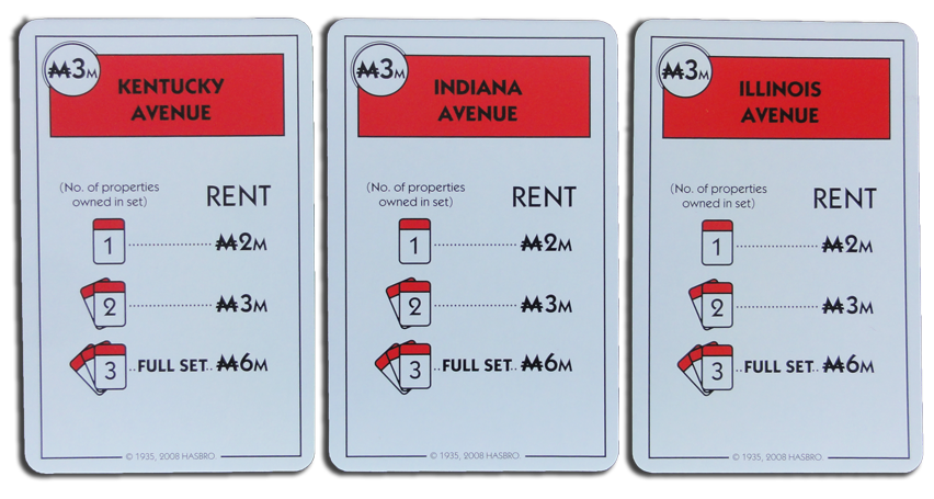 Monopoly Deal Photos: Red Property Card
