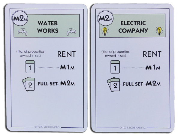 Monopoly Deal Photos: Utility Property Card
